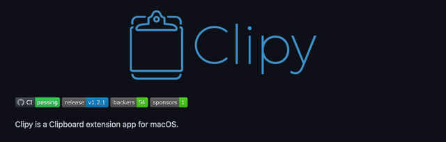 Clipy clipboard manager screenshot