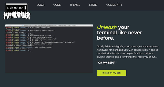 Oh My Zsh screenshot