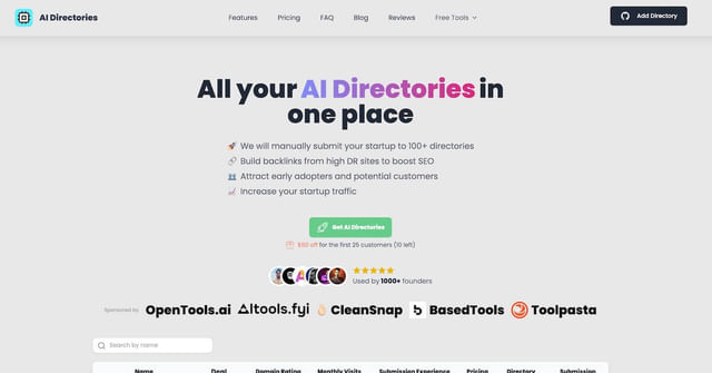 AI directories app screenshot