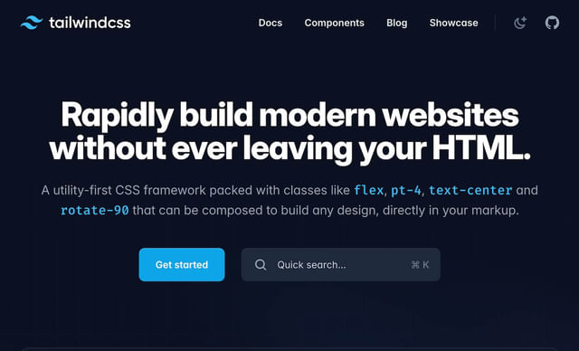 tailwind css screenshot