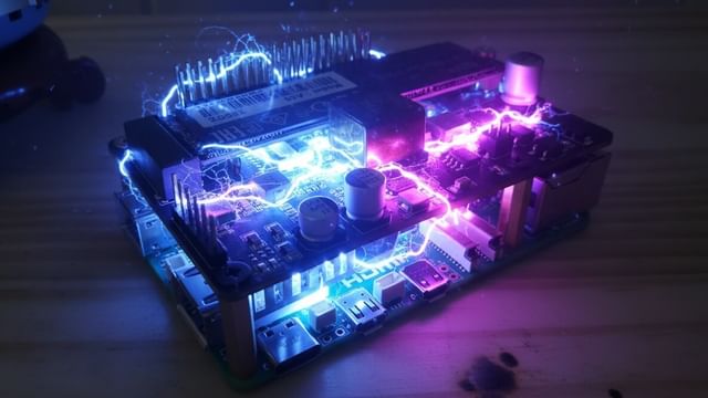 Raspberry Pi 5 looking electrified