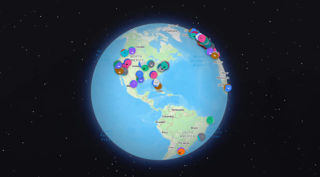 image of globe of Rybbit users